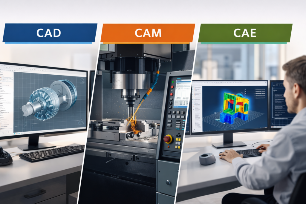 What Is the Difference Between CAD, CAM, and CAE?