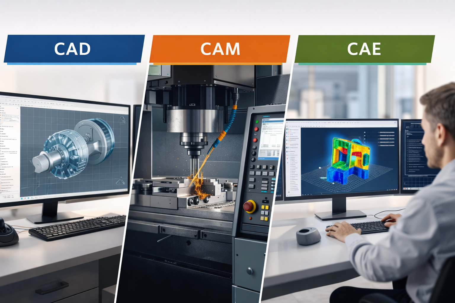 Difference Between CAD, CAM, and CAE?